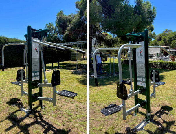 Διπλό Όργανο Υπαίθριας Άσκησης Πιέσεων Στήθους - Έλξεων Ώμων