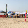 Σετ ορθοστάτες Beach Volley αλουμινίου Φ120mm με βάσεις και με δίχτυ