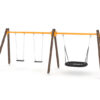 Κούνια ξύλινη τριθέσια Swing 1494W