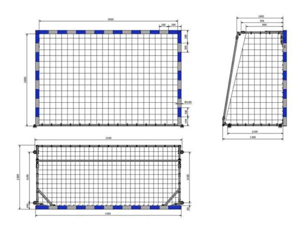 Εστία Handball 3x2 Αλουμινίου IHF-EN 749
