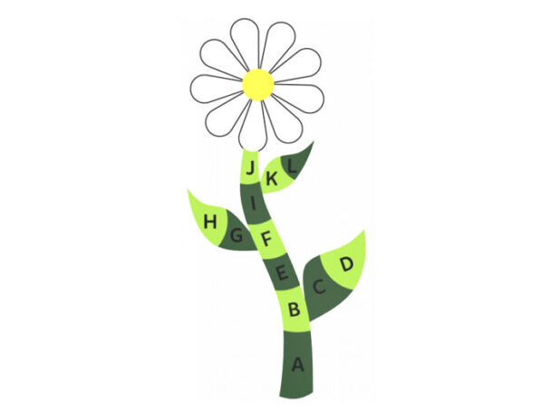 Επιδαπέδιο Σύστημα Παιχνιδιού EPDM 2D - Λουλούδι με γράμματα