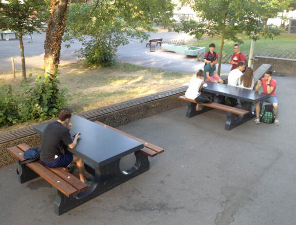 Τραπεζόπαγκος Τσιμέντο-Μπαμπού 8 ατόμων