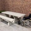 Τραπεζόπαγκος Τσιμεντένιος 7 ατόμων & 1 θέσης Αναπηρικού Αμαξιδίου