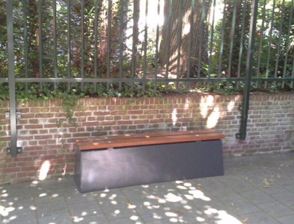 Παγκάκι Τσιμέντο-Μπαμπού Χωρίς Πλάτη -180cm