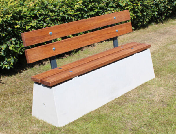 Παγκάκι Τσιμέντο-Μπαμπού Με Πλάτη -180cm