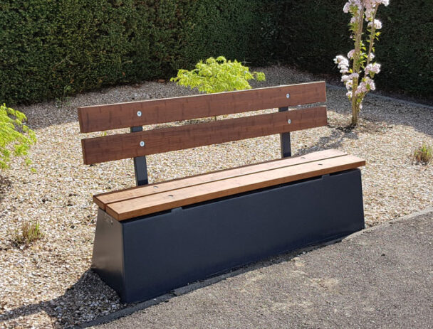 Παγκάκι Τσιμέντο-Μπαμπού Με Πλάτη -180cm