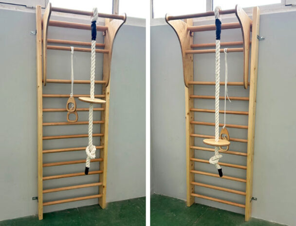 Σετ Ξύλινο Πολύζυγο Τοίχου 220x80cm & Αξεσουάρ Αποκατάστασης Πιστοποιημένο EN 12346