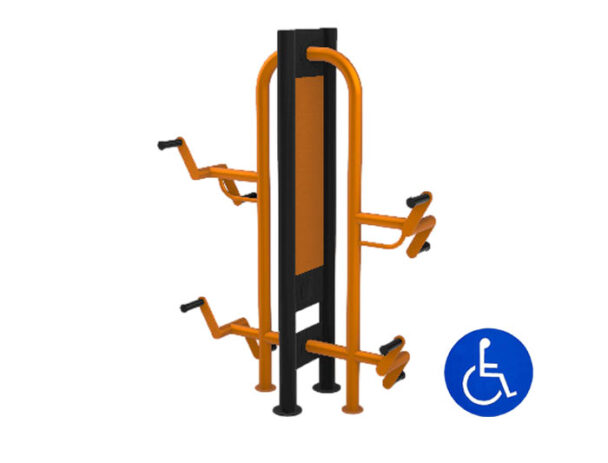 Διπλό Όργανο Υπαίθριας Άσκησης Κωπηλατικό Χεριών - Ποδιών (ΑΜΕΑ)