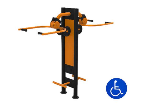 Διπλό Όργανο Υπαίθριας Άσκησης Εκγύμνασης Άνω Άκρων - Τροχαλία (ΑΜΕΑ)