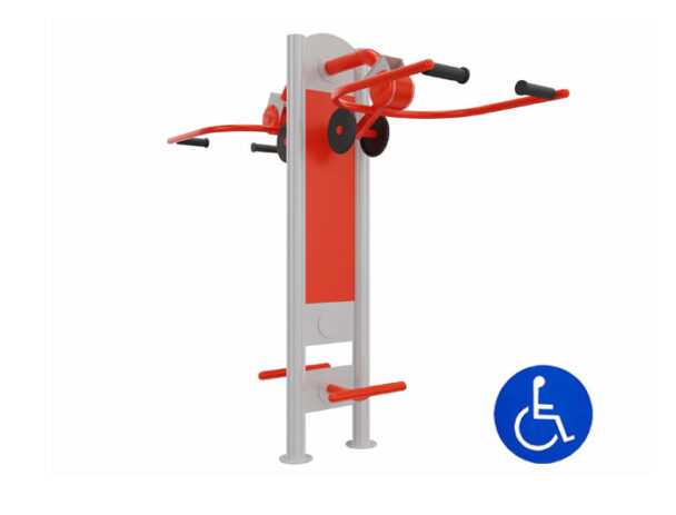 Διπλό Όργανο Υπαίθριας Άσκησης Εκγύμνασης Άνω Άκρων - Τροχαλία (ΑΜΕΑ)