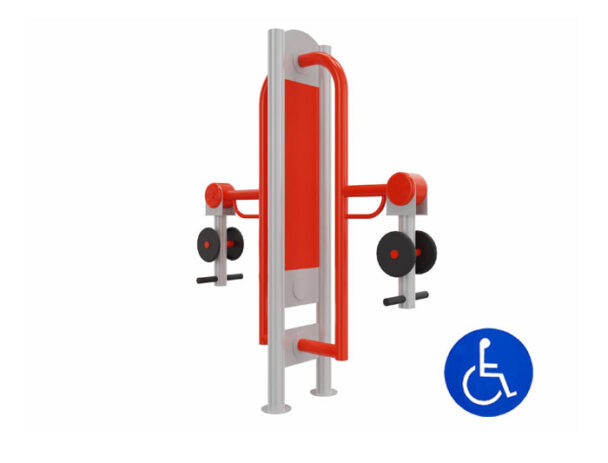 Διπλό Όργανο Υπαίθριας Άσκησης Εκγύμνασης Πλάτης - Κάτω Τροχαλία (ΑΜΕΑ)