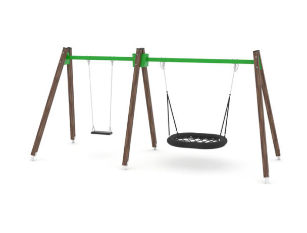 Κούνια ξύλινη Φωλιά και Κάθισμα Swing 1492W