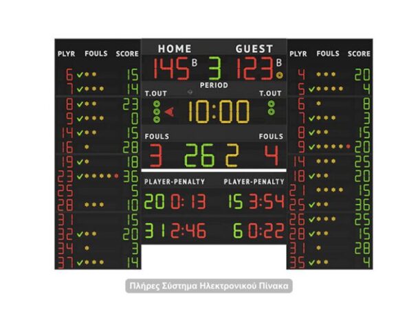 Ζεύγος Πλαϊνών Στατιστικών Πινάκων 14 παιχτών FS-414C