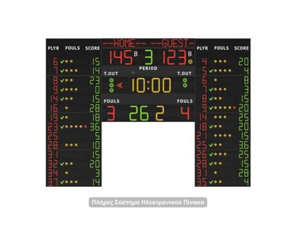 Ζεύγος Πλαϊνών Στατιστικών Πινάκων 14 παιχτών FS-414C