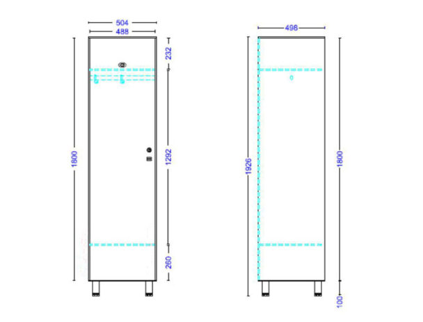 Ερμάριο Αποδυτηρίων HPL 50x180 cm
